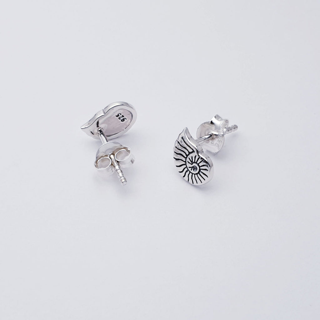 Sterling Silver Sea Shell Studs