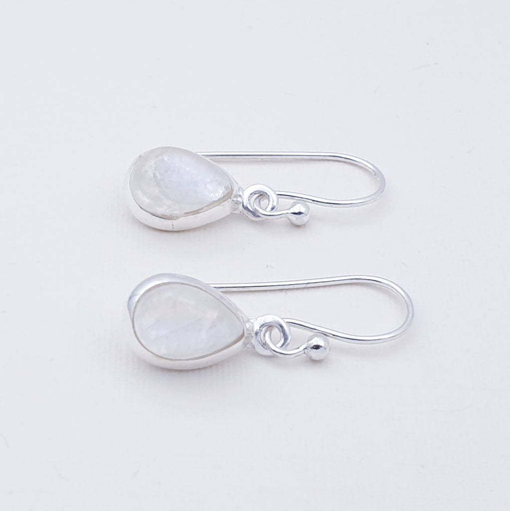 Moonstone Sterling Silver Teardrop Earrings