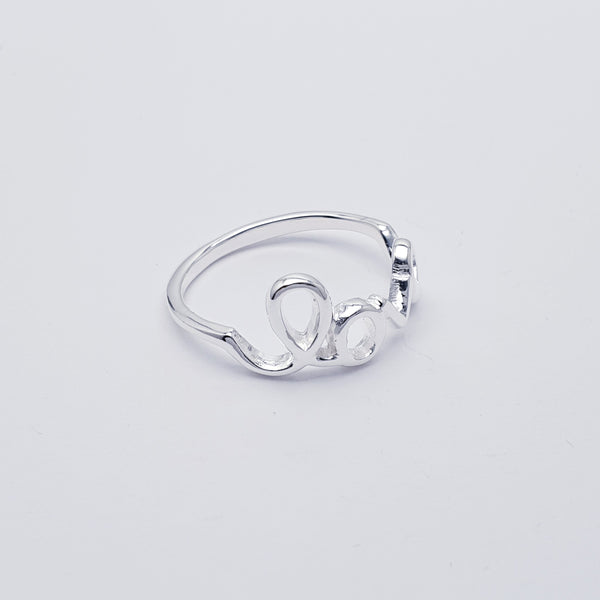 Silver hot sale love ring