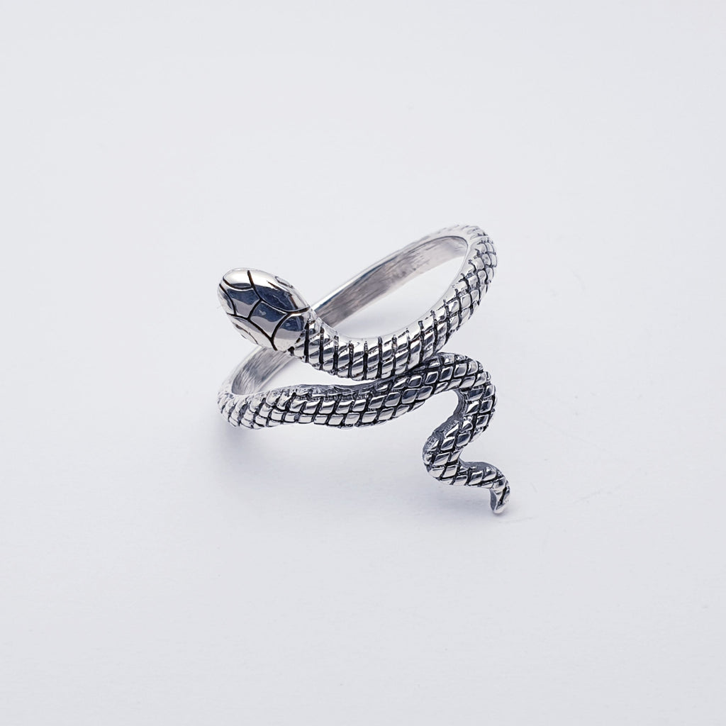 Sterling Silver Snake Adjustable Ring
