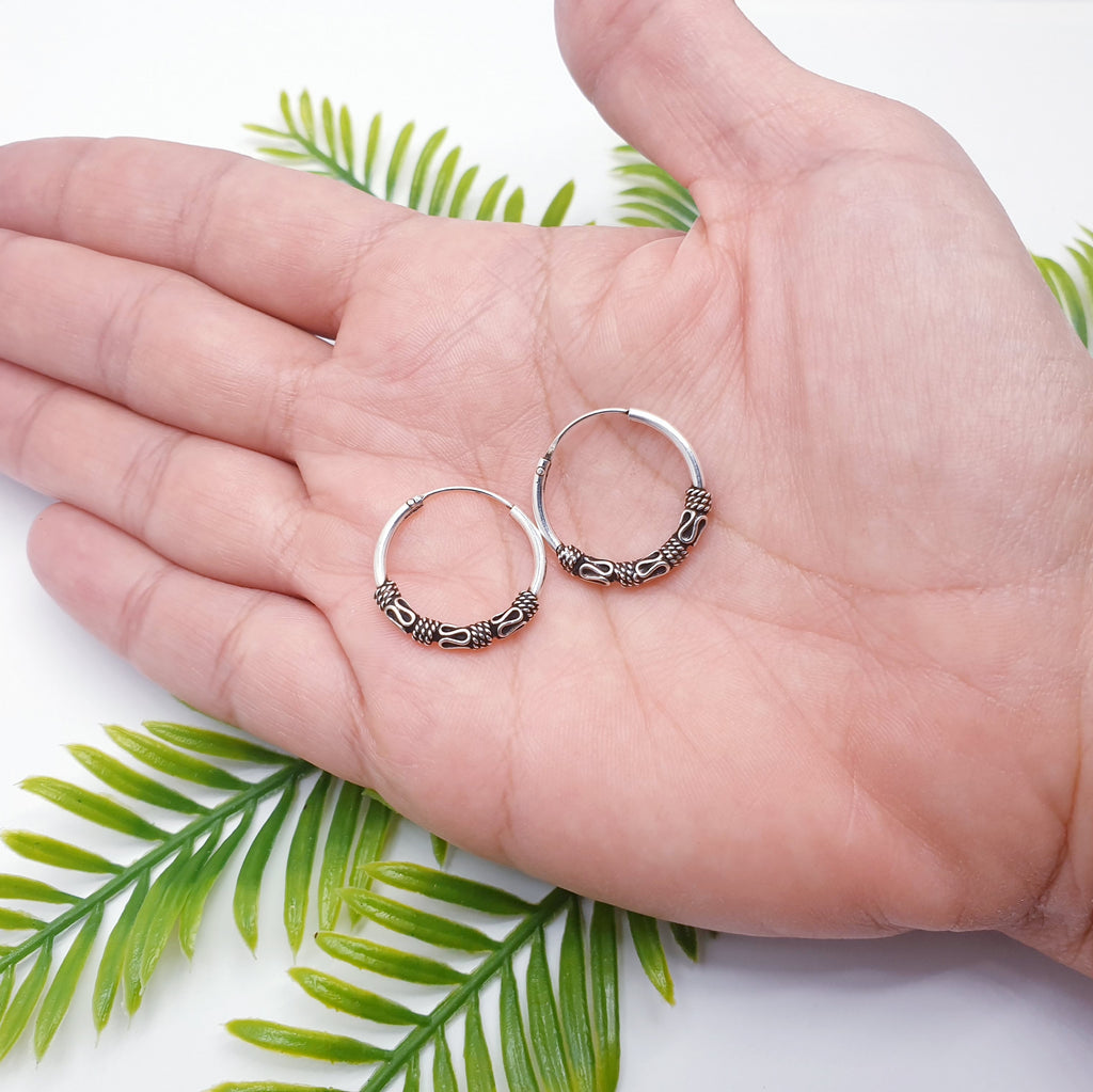Sterling Silver Indo 2 cm Hoops