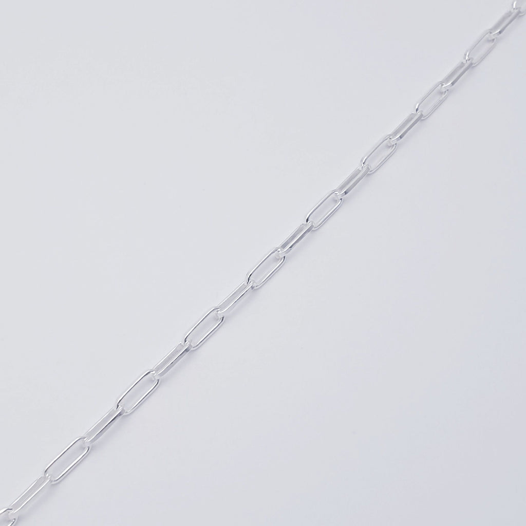 Sterling Silver Paperclip Link Anklet