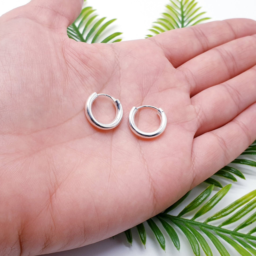 Sterling Silver Sleeper Thick Hoops