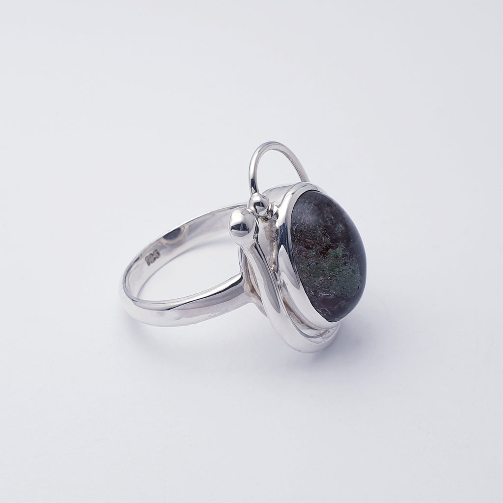 Lodolite Sterling Silver Asteria Ring - Size O1/2