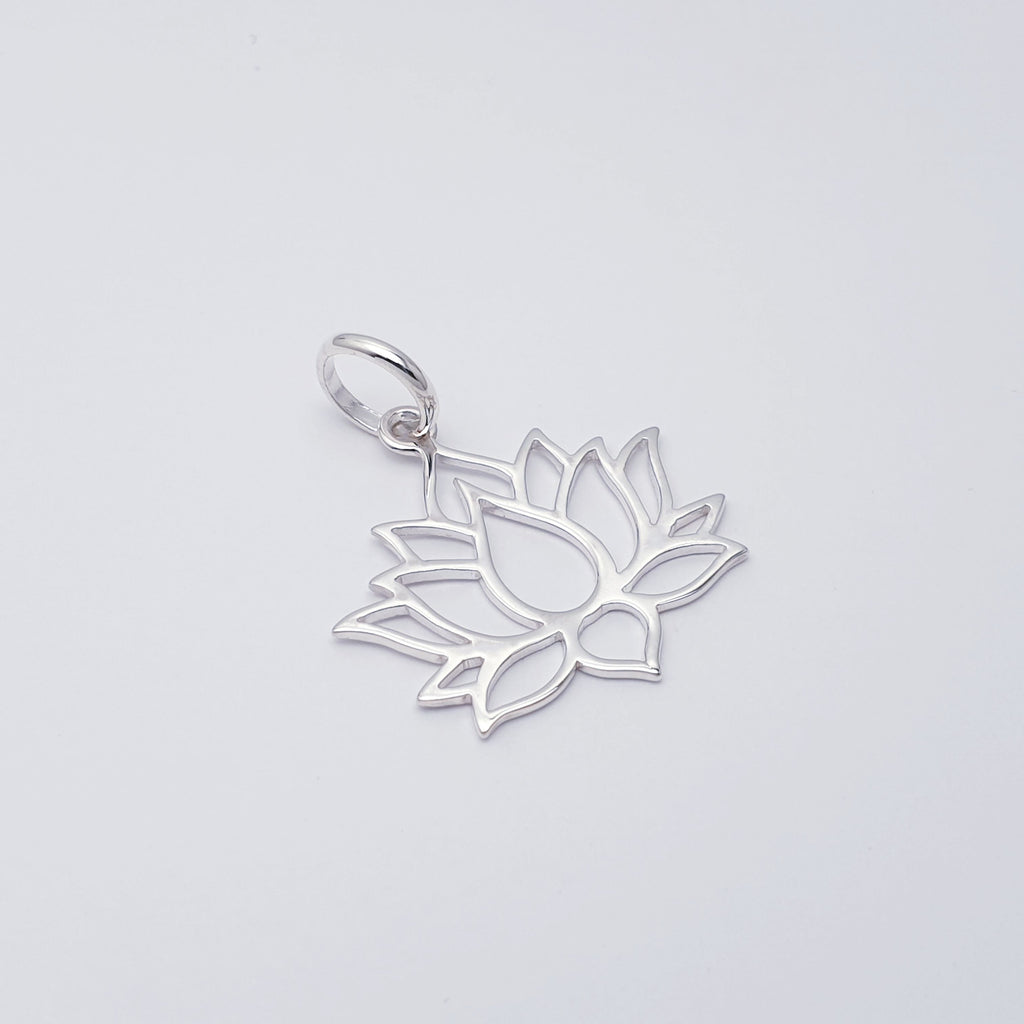Sterling Silver Lotus Flower Pendant