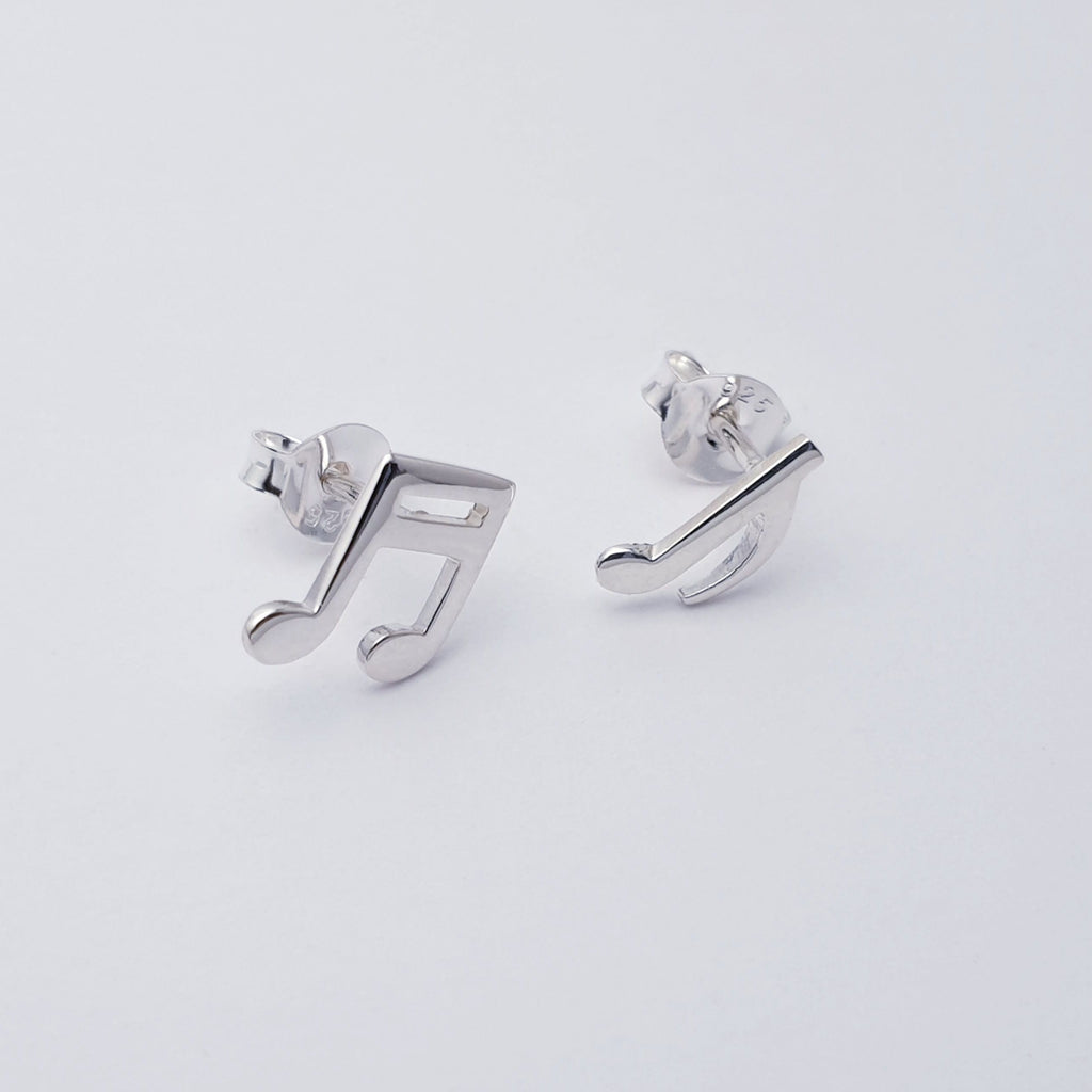 Sterling Silver Musical Notes Studs