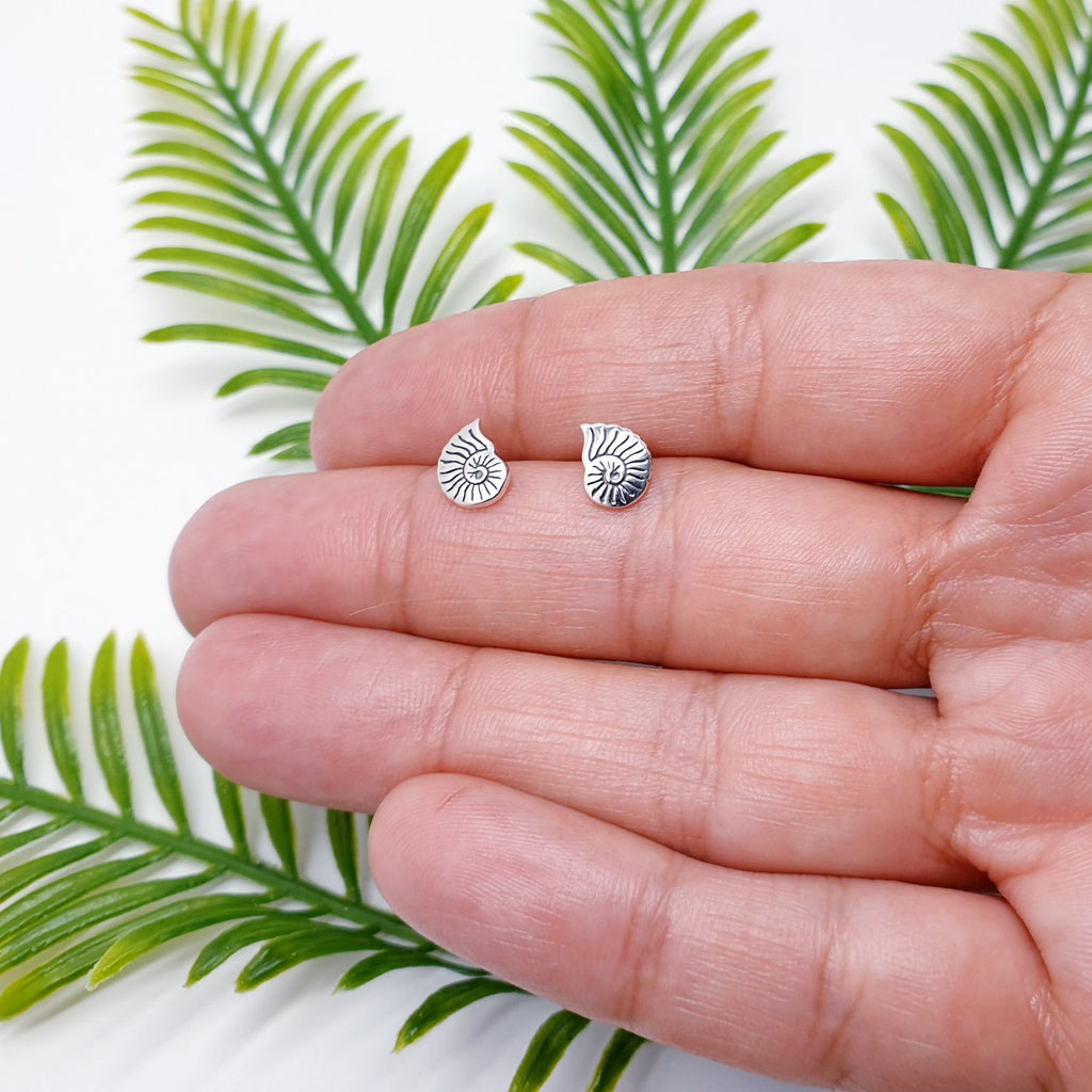 Sterling Silver Sea Shell Studs