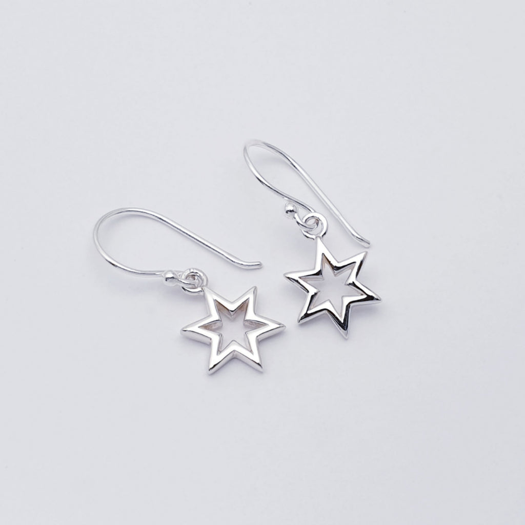 Sterling Silver Small Star Earrings