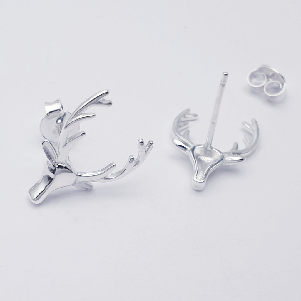 Sterling Silver Reindeer Studs