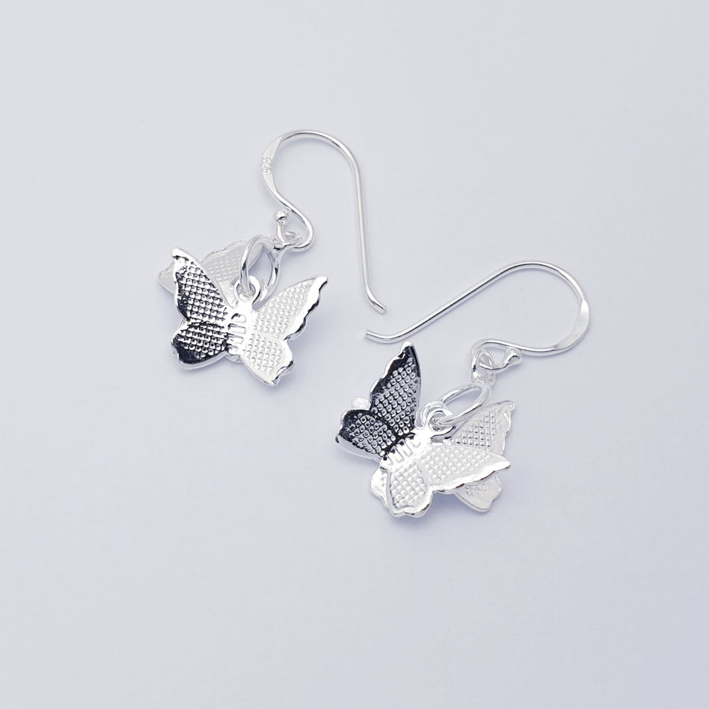 Sterling Silver Double Butterfly Earrings