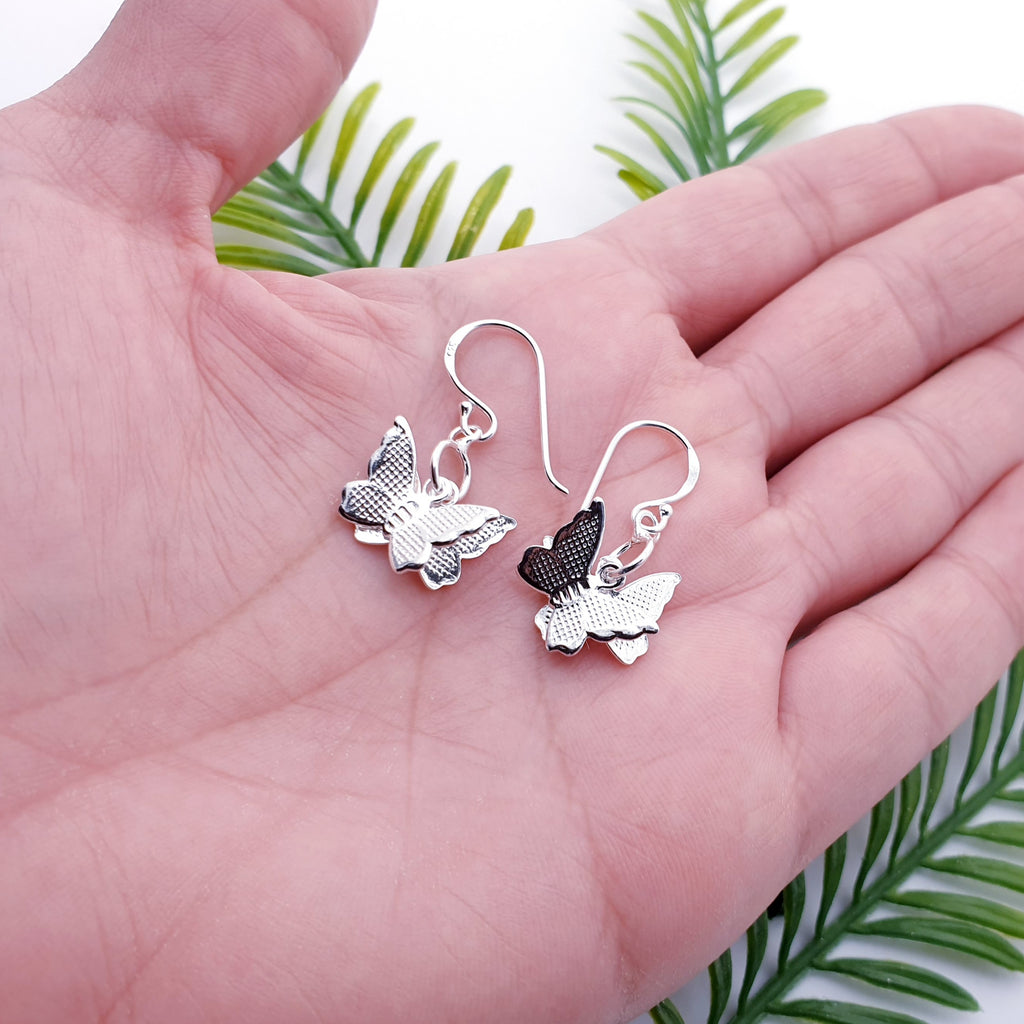 Sterling Silver Double Butterfly Earrings