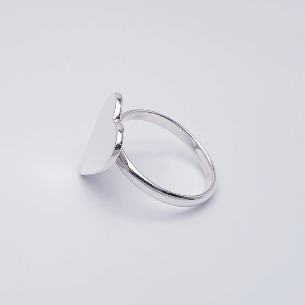 Sterling Silver Polished Heart Ring