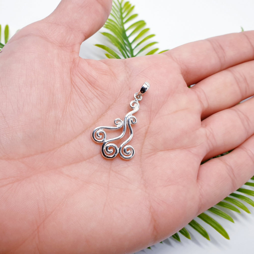 Sterling Silver Spiral Pendant