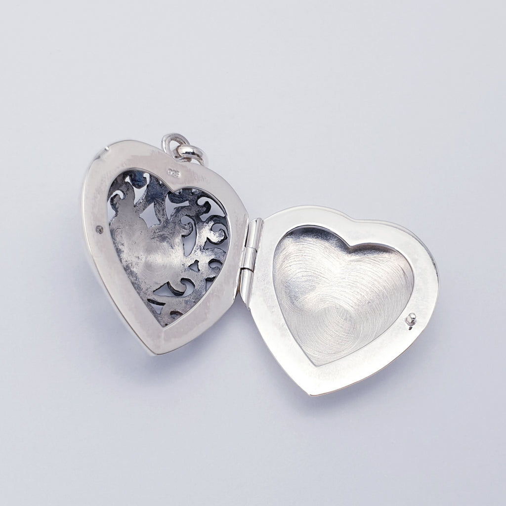 Sterling Silver Filigree Heart Locket