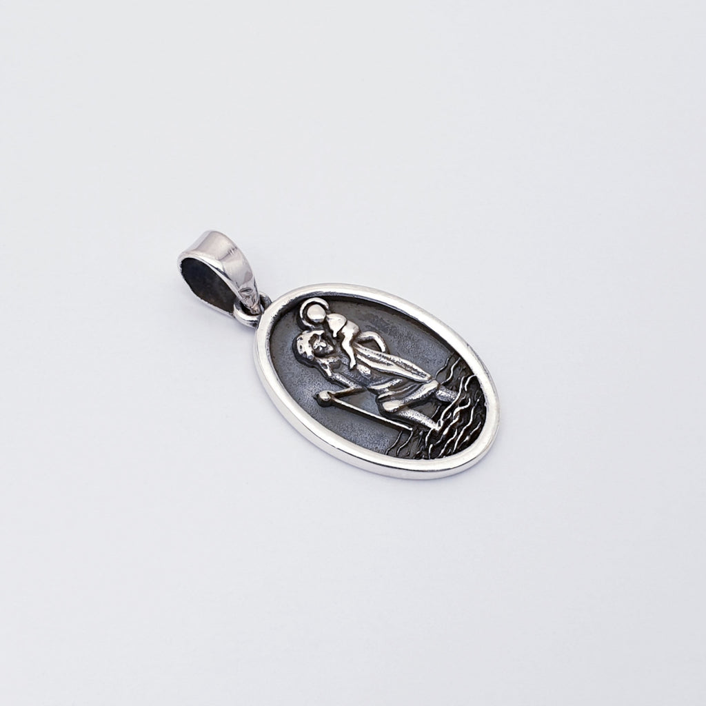 Sterling Silver St Christopher Pendant