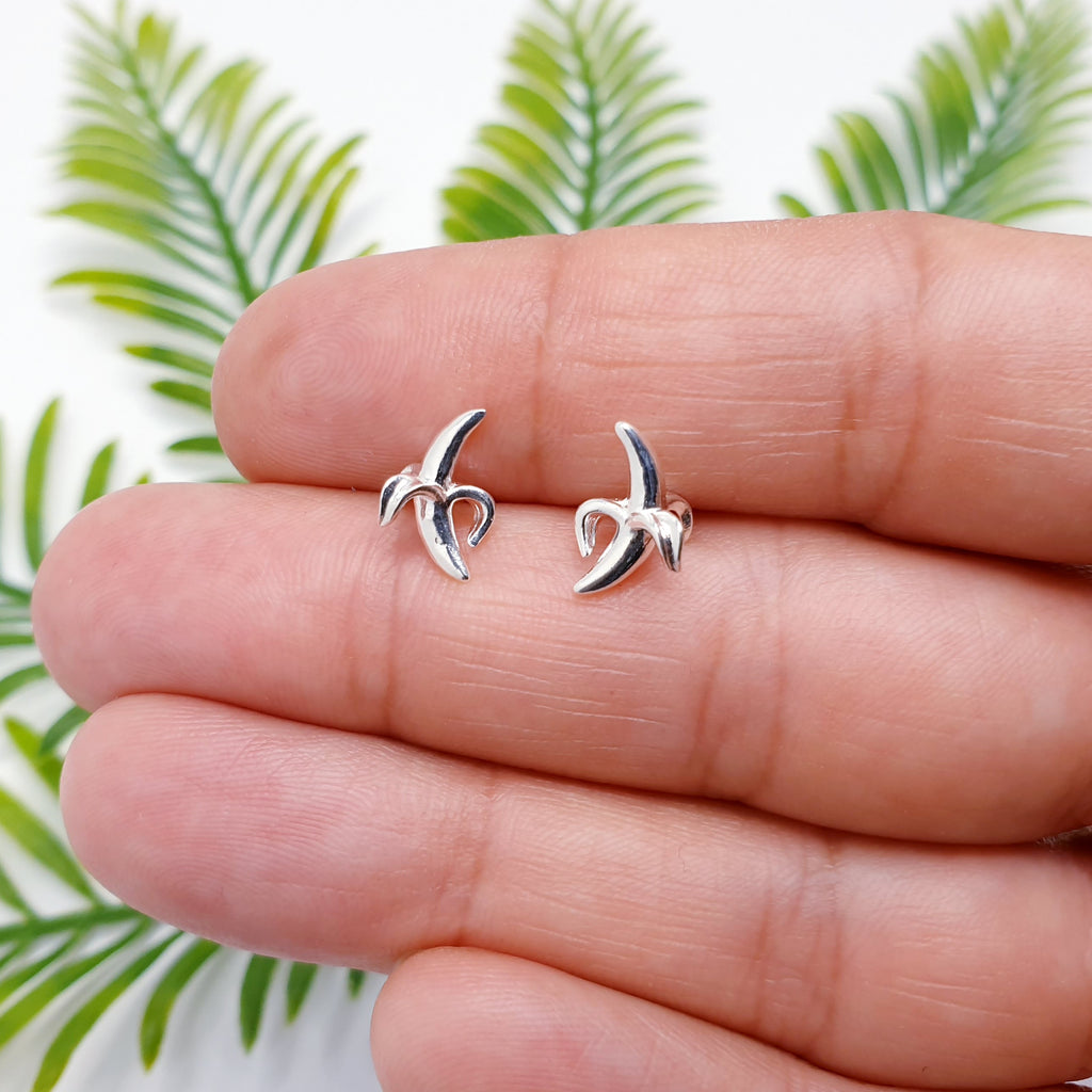 Sterling Silver Banana Studs