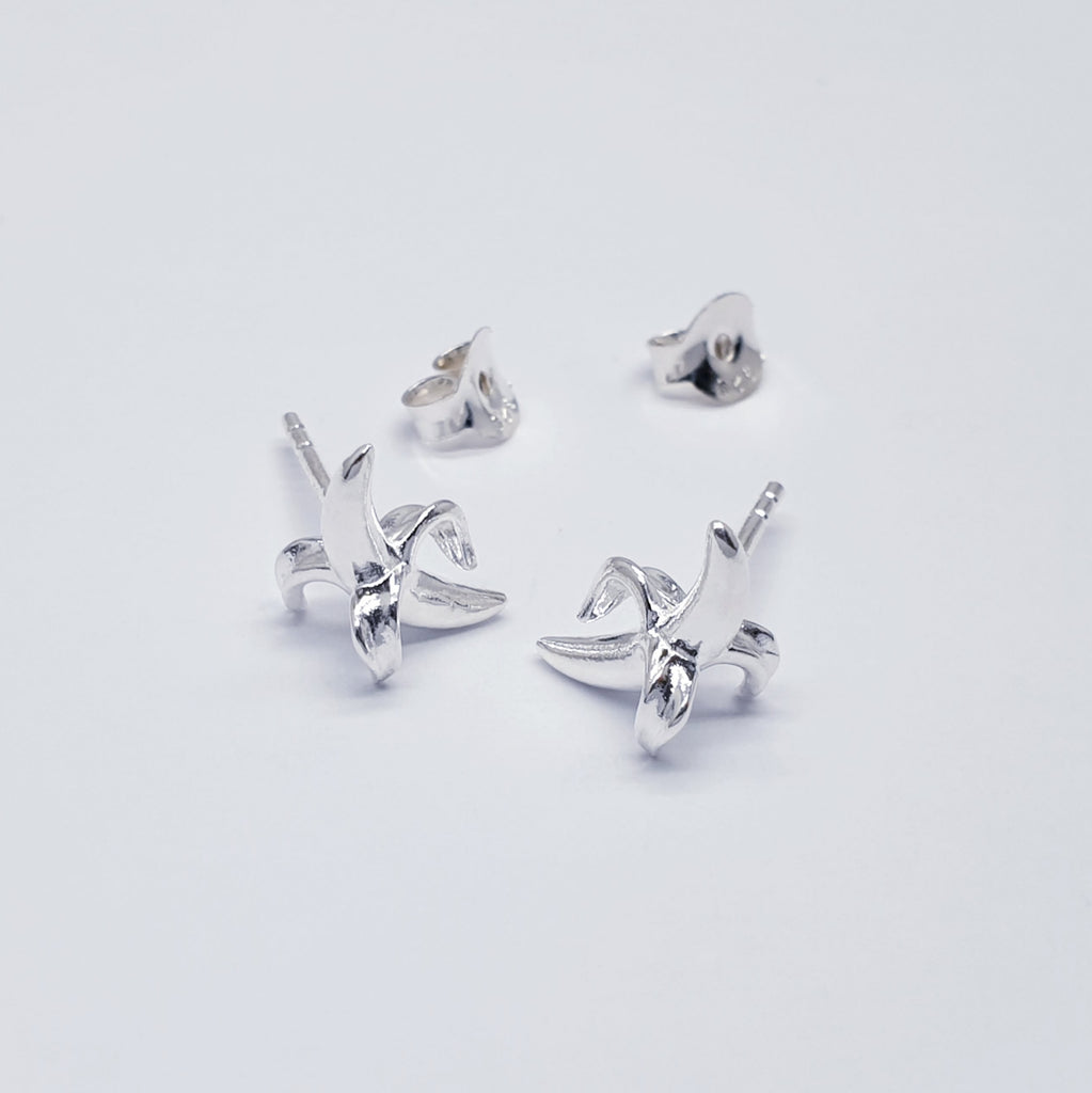 Sterling Silver Banana Studs