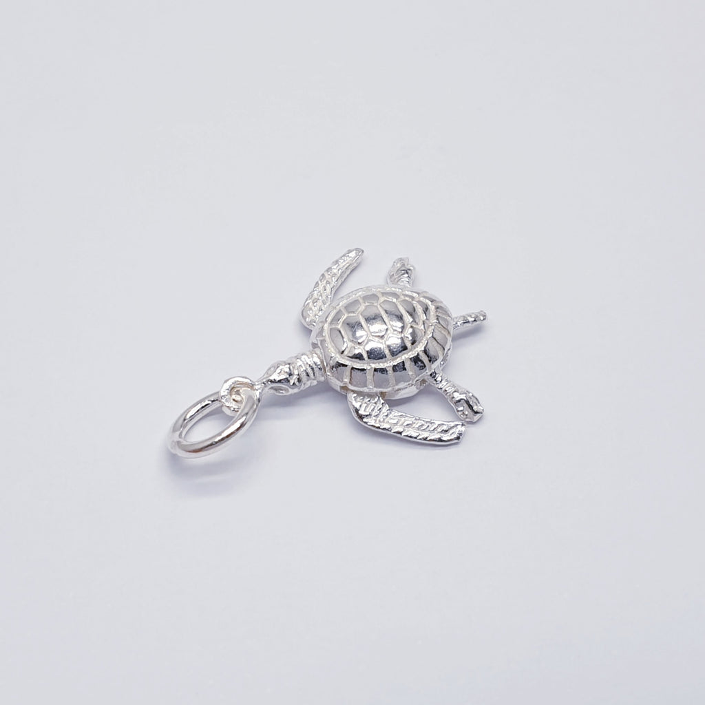 Sterling Silver Articulated Sea Turtle Pendant
