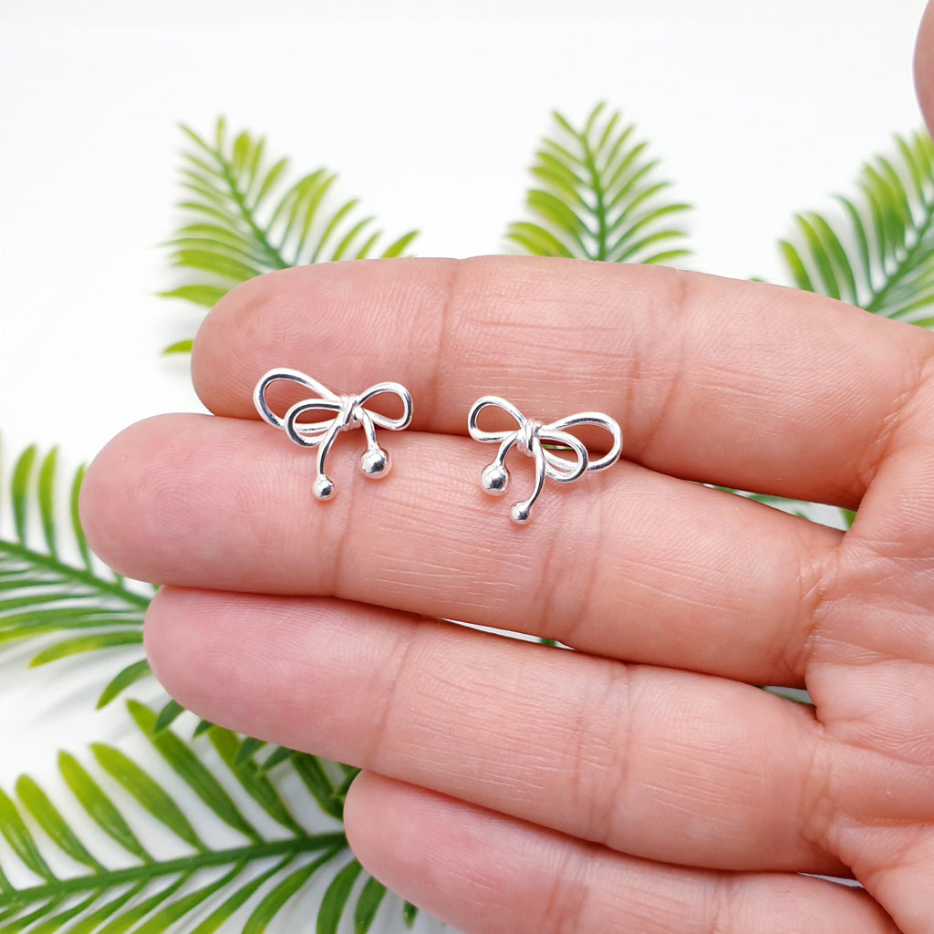 Sterling Silver Bow Studs