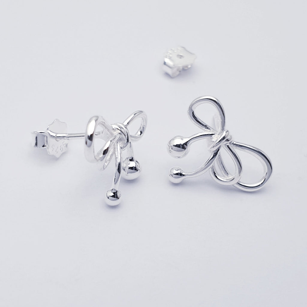 Sterling Silver Bow Studs