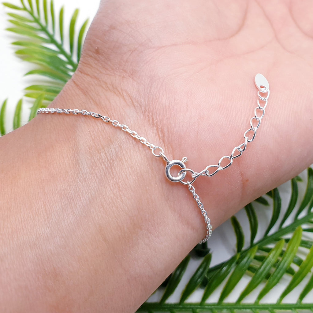 Sterling Silver Simple Disc Bracelet