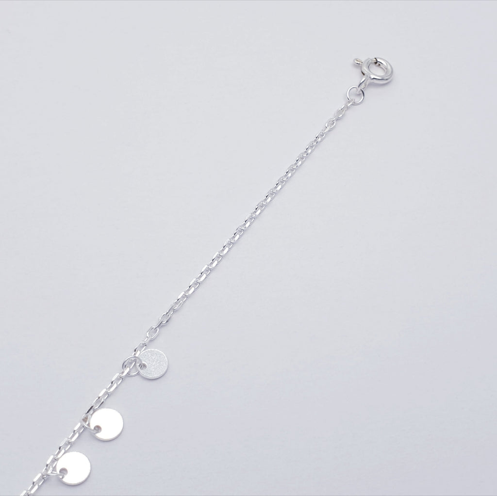 Sterling Silver Simple Disc Bracelet