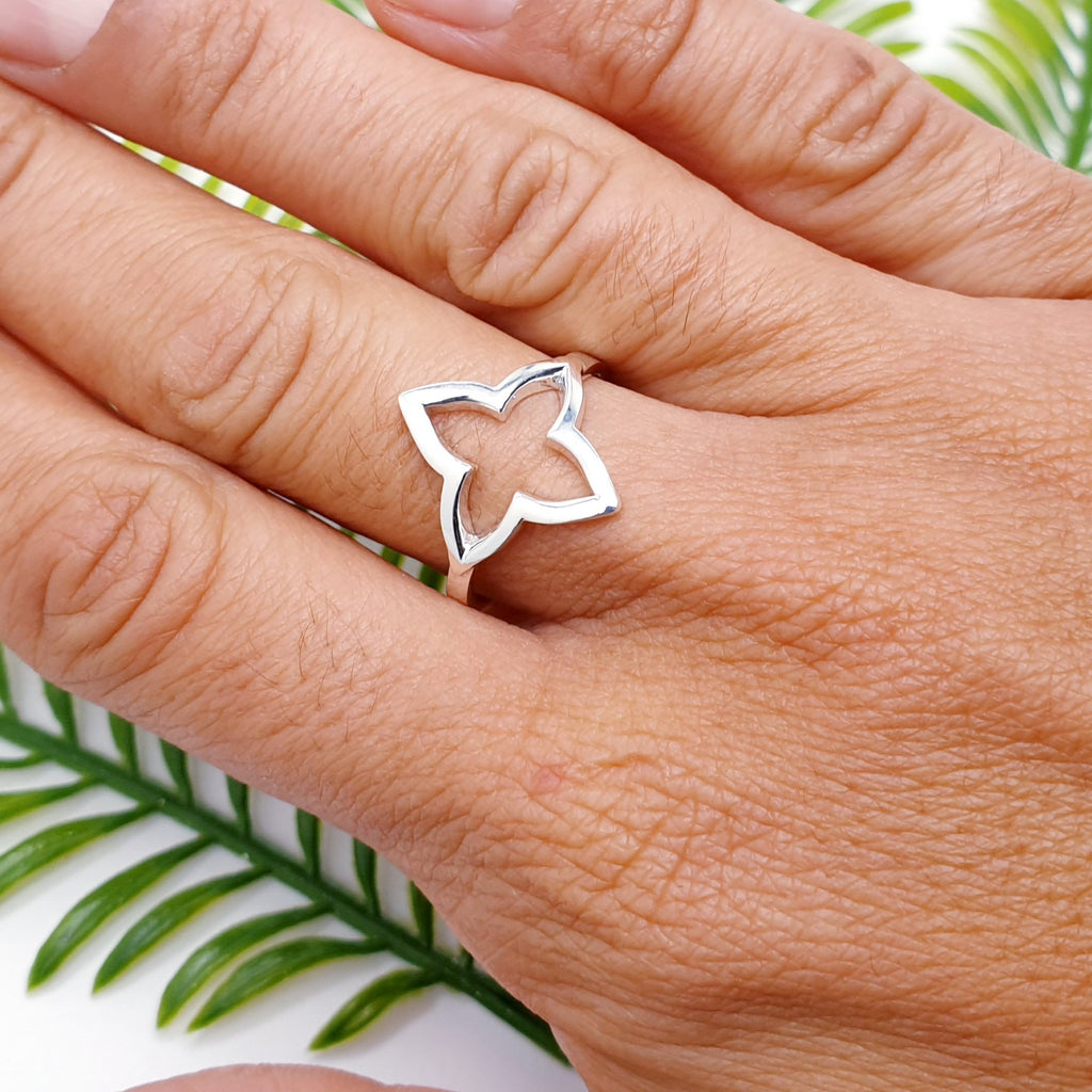 Sterling Silver Quad Star Ring
