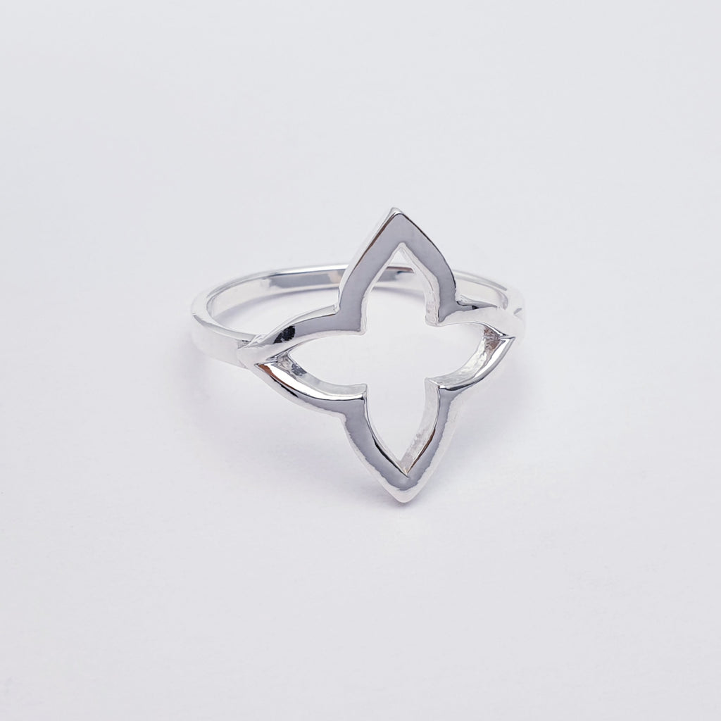 Sterling Silver Quad Star Ring