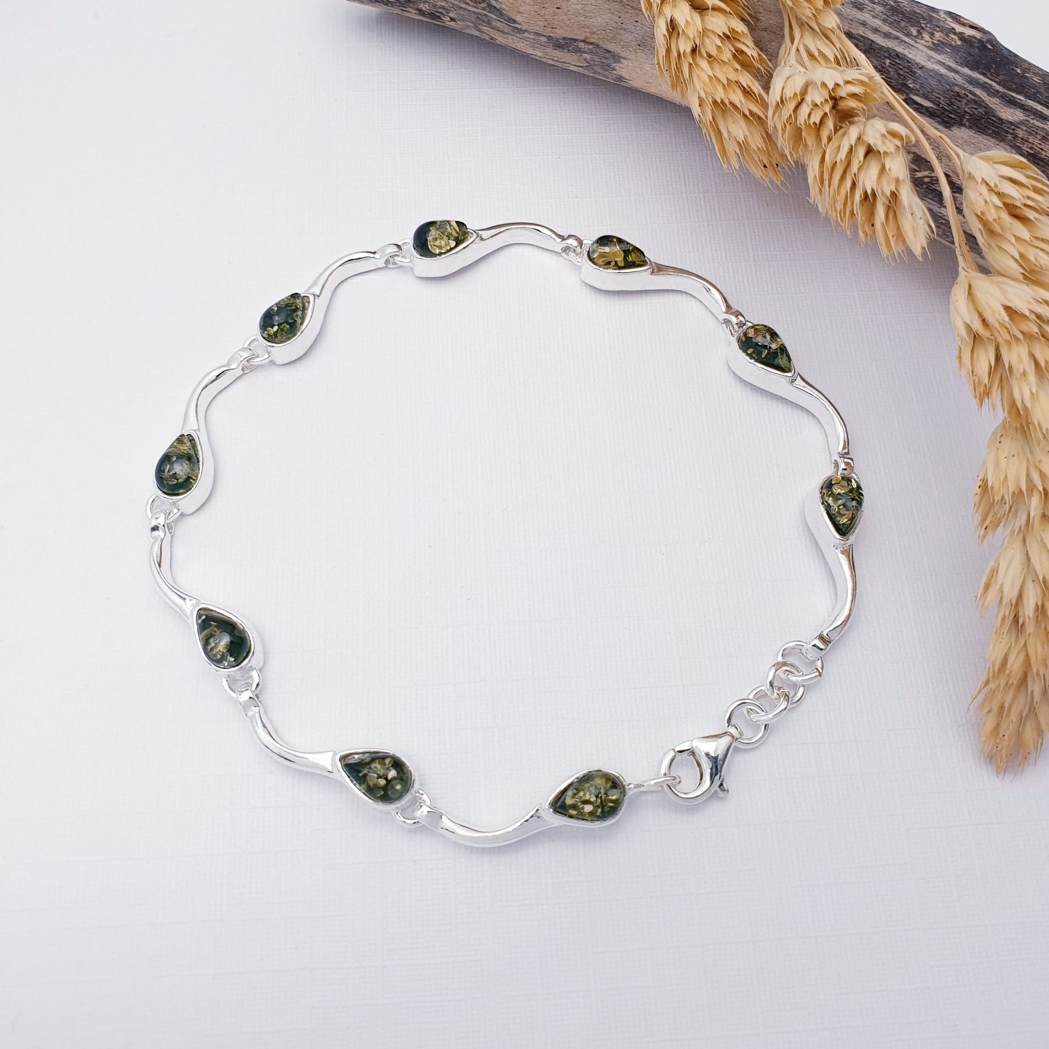 Green Baltic Amber And outlet Sterling Silver Bangle