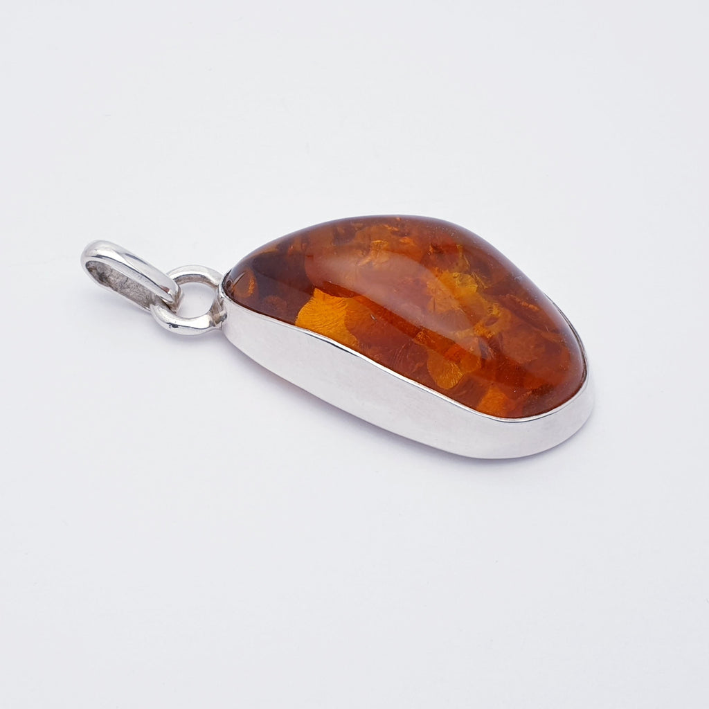 Toffee Amber Sterling Silver Kasia Pendant