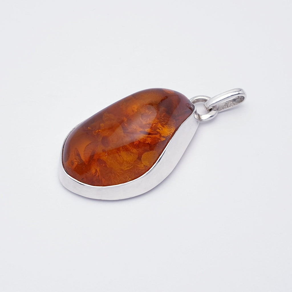 Toffee Amber Sterling Silver Kasia Pendant