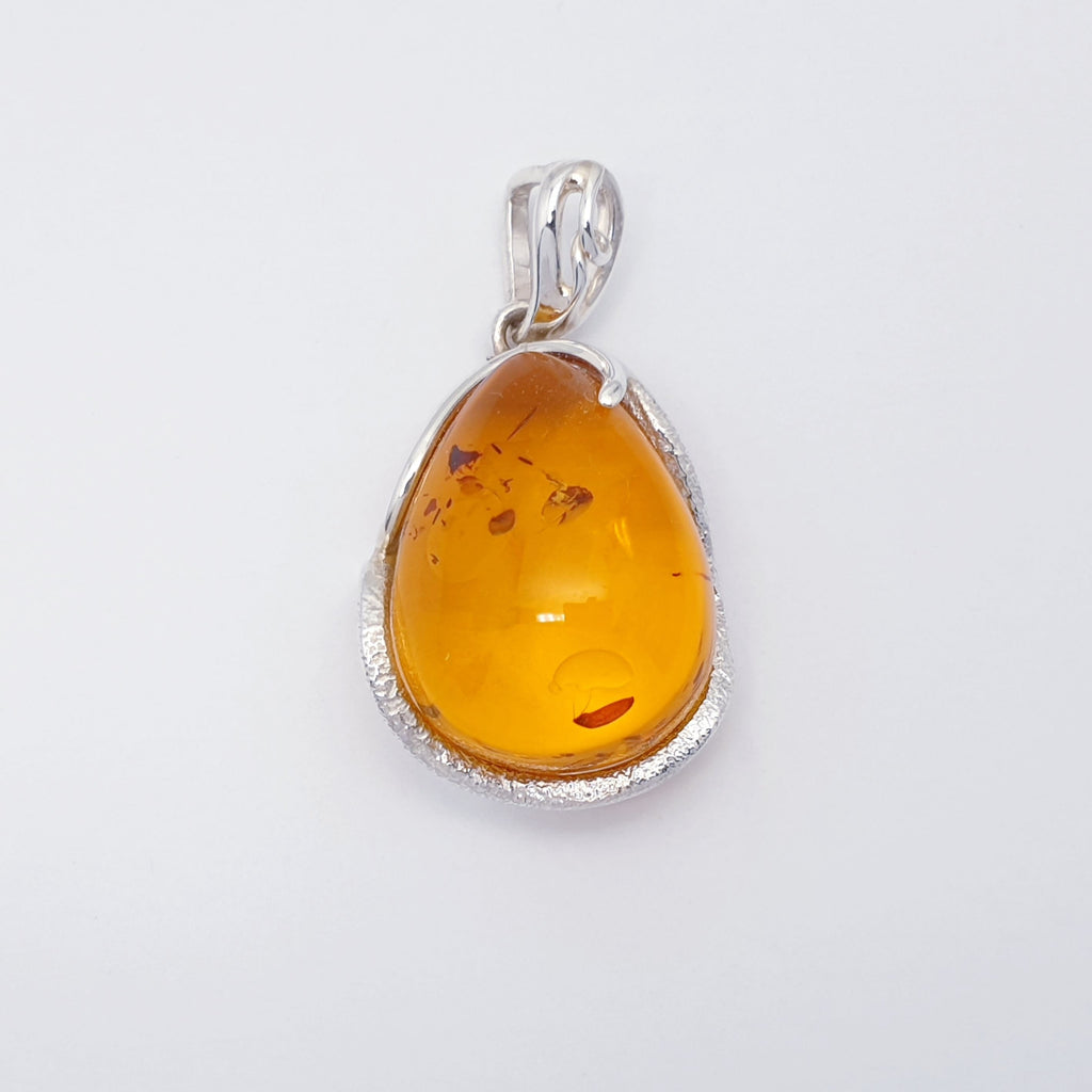 Toffee Amber Sterling Silver Izabella Pendant