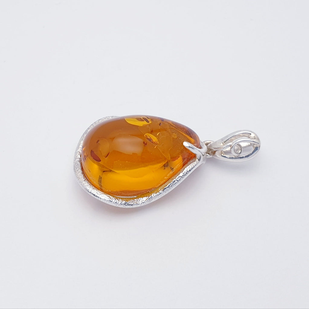 Toffee Amber Sterling Silver Izabella Pendant