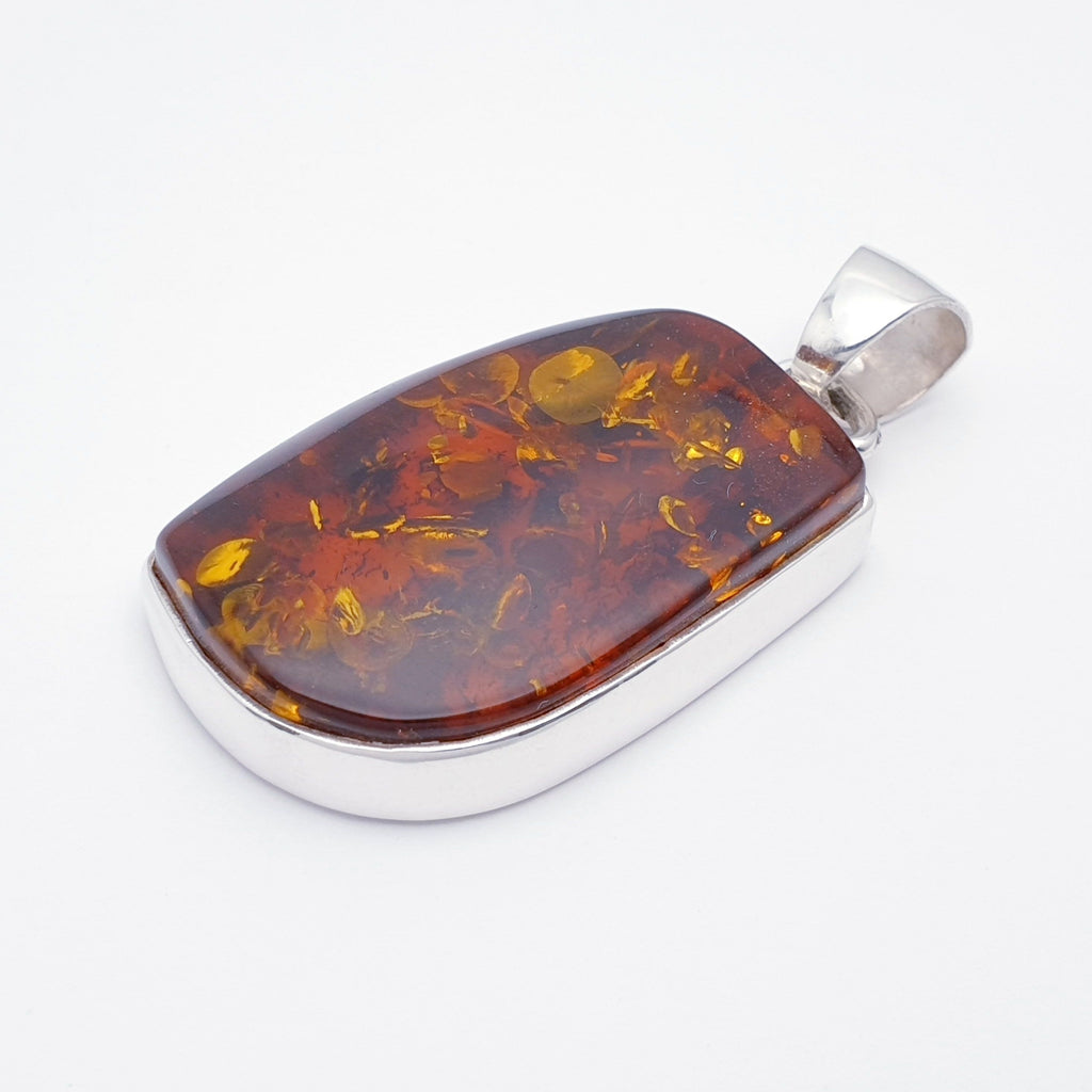 Toffee Amber Sterling Silver Loda Pendant