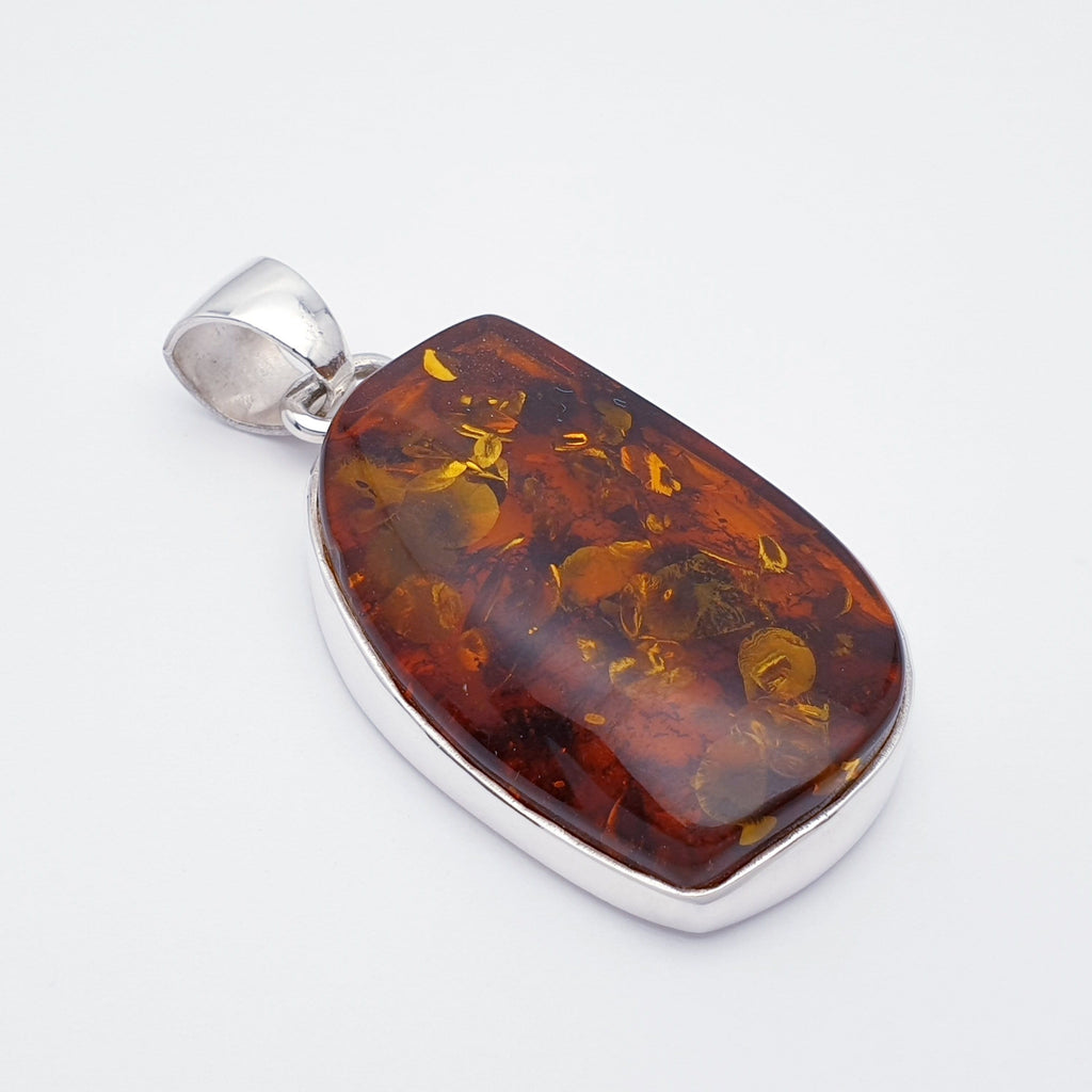 Toffee Amber Sterling Silver Loda Pendant