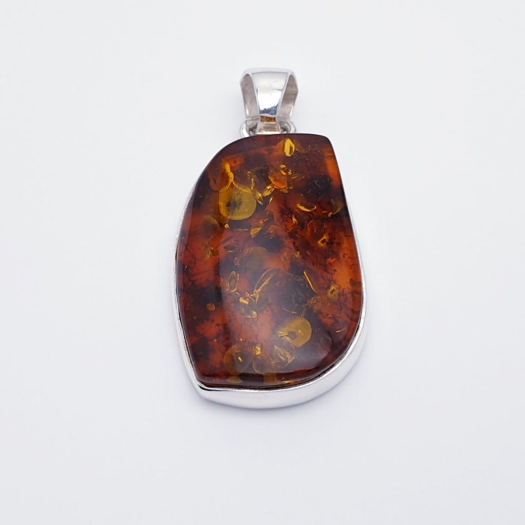 Toffee Amber Sterling Silver Loda Pendant