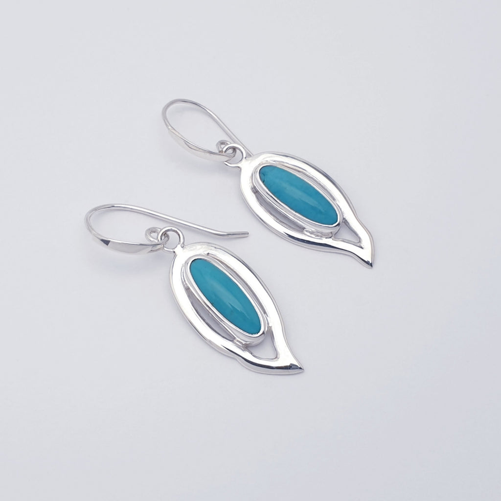 Turquoise Sterling Silver Aurora Earrings