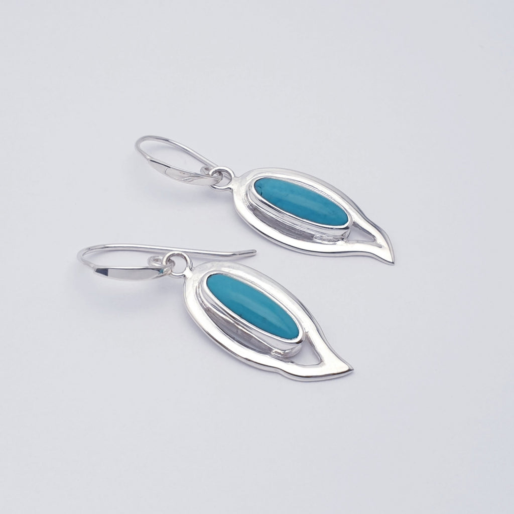 Turquoise Sterling Silver Aurora Earrings