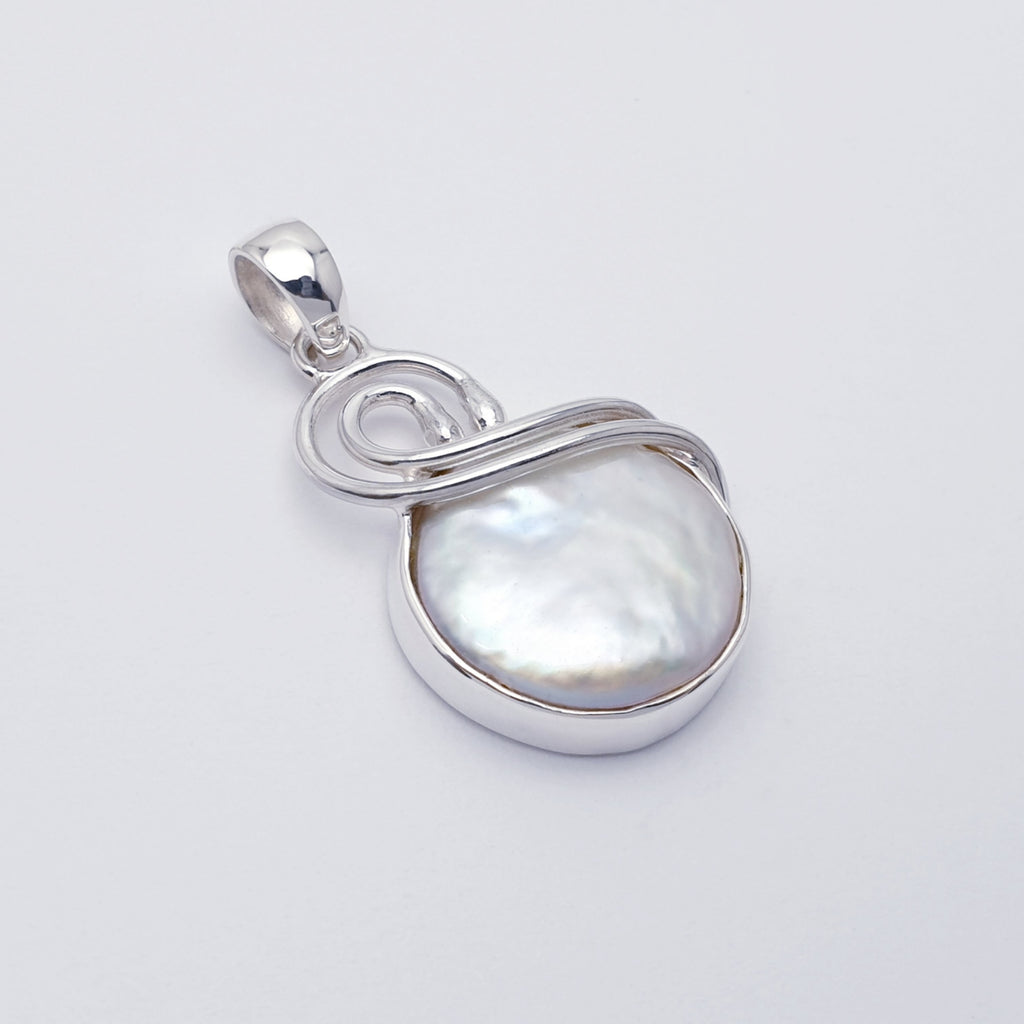 Keshi Pearl Sterling Silver Cora Pendant