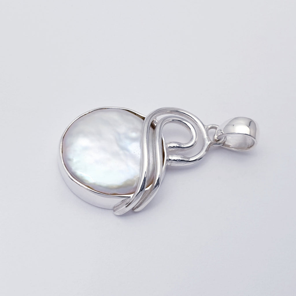 Keshi Pearl Sterling Silver Cora Pendant