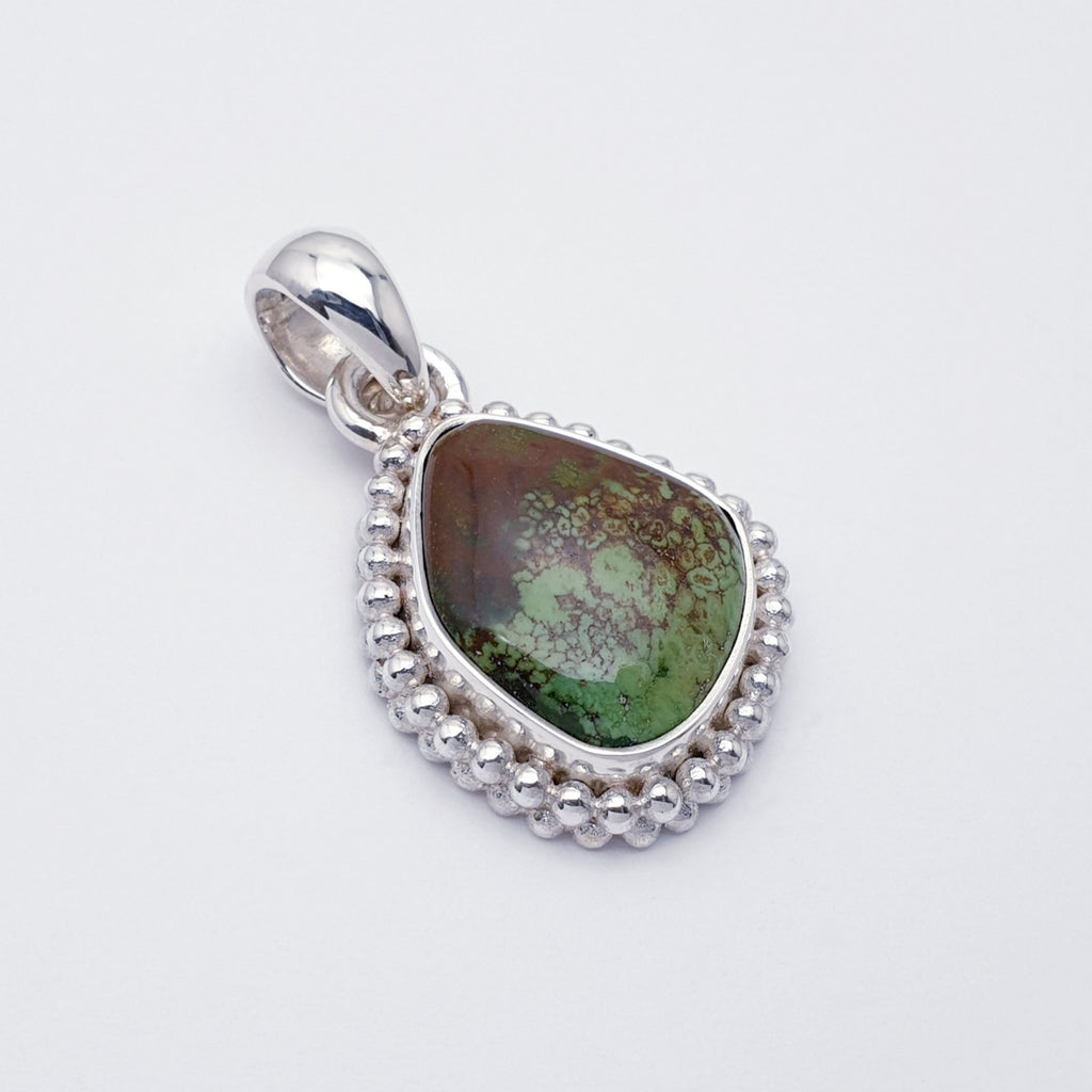 One-Off Turquoise Sterling Silver Boho Pendant