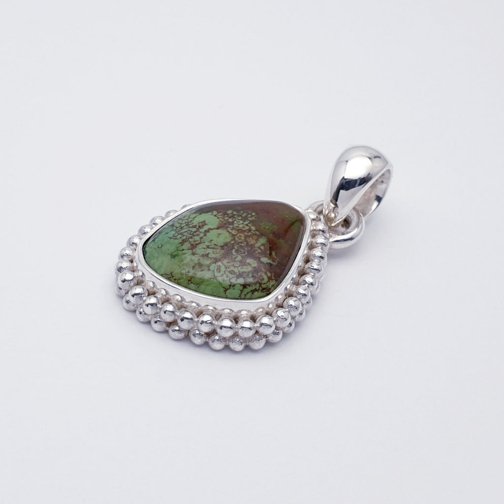 One-Off Turquoise Sterling Silver Boho Pendant