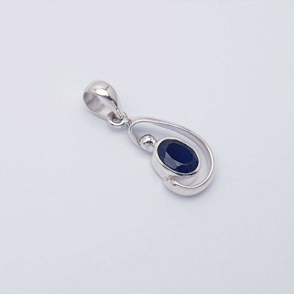 Iolite Sterling Silver Midas Pendant