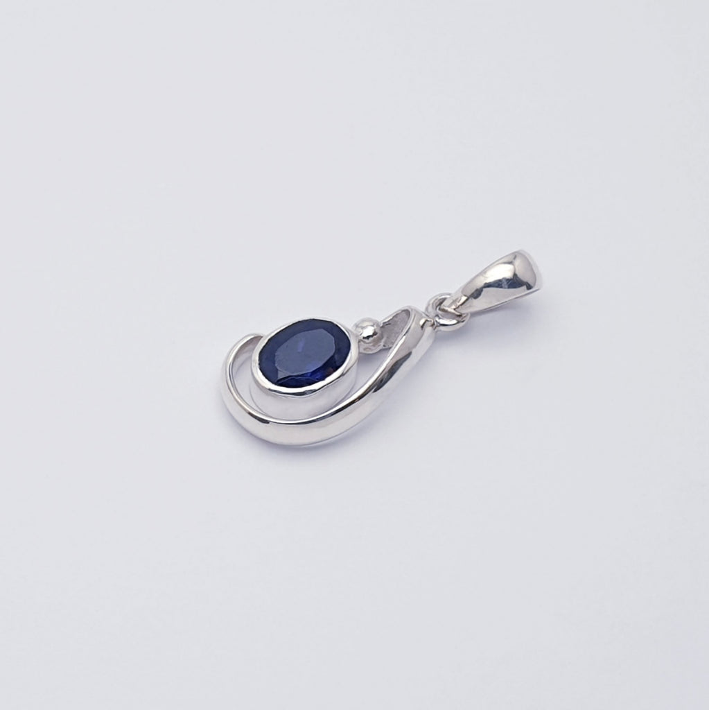 Iolite Sterling Silver Midas Pendant