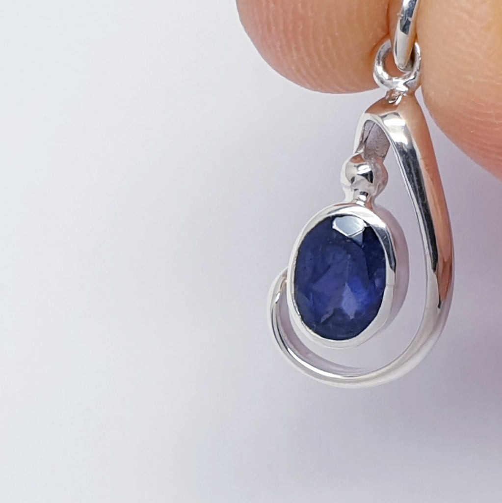 Iolite Sterling Silver Midas Pendant