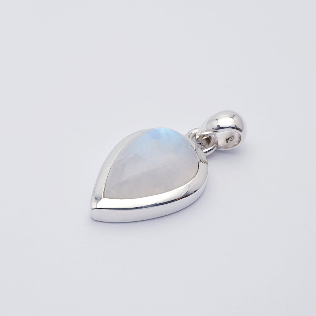 Moonstone Sterling Silver Simple Teardrop Pendant