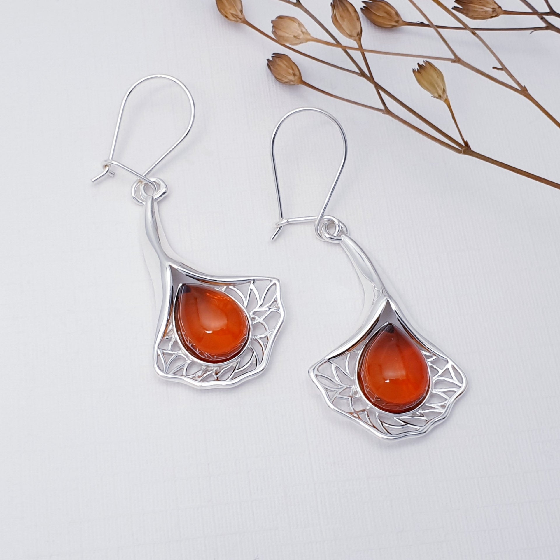 925 Argento Sterling & Originale Baltica Amber Classico 925 Argento Sterling & Originale Baltica Amber Classico