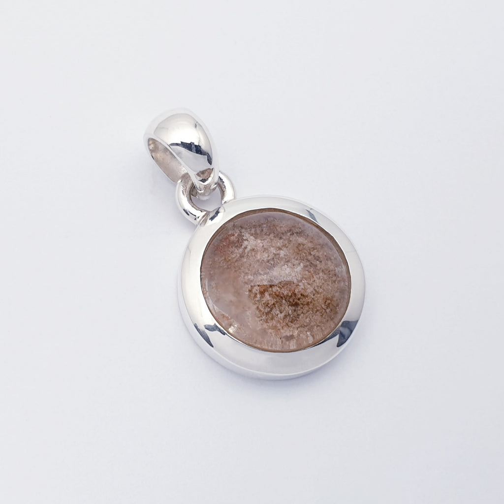 One-Off Lodolite Sterling Silver Round Pendant