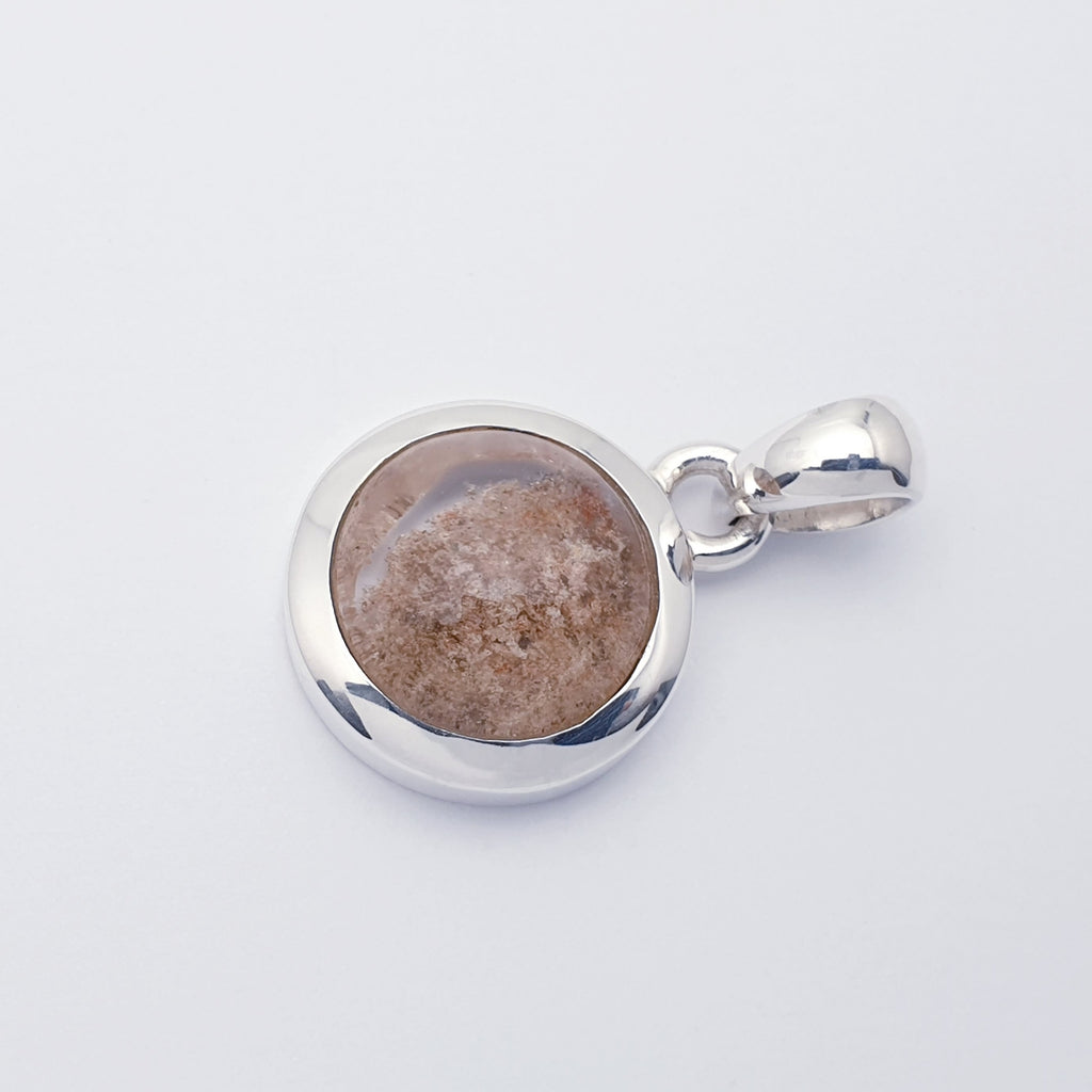 One-Off Lodolite Sterling Silver Round Pendant