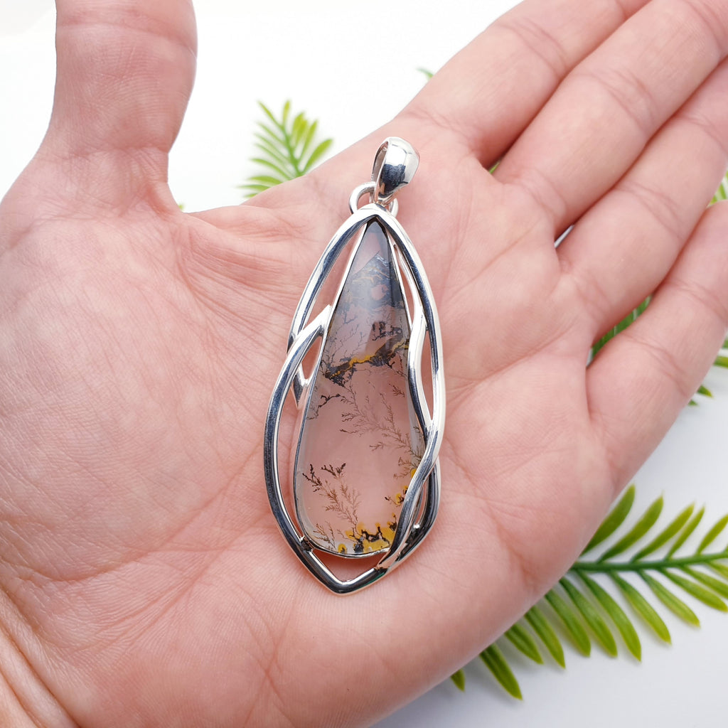 One-off Dendritic Quartz Sterling Silver Amalthea Pendant